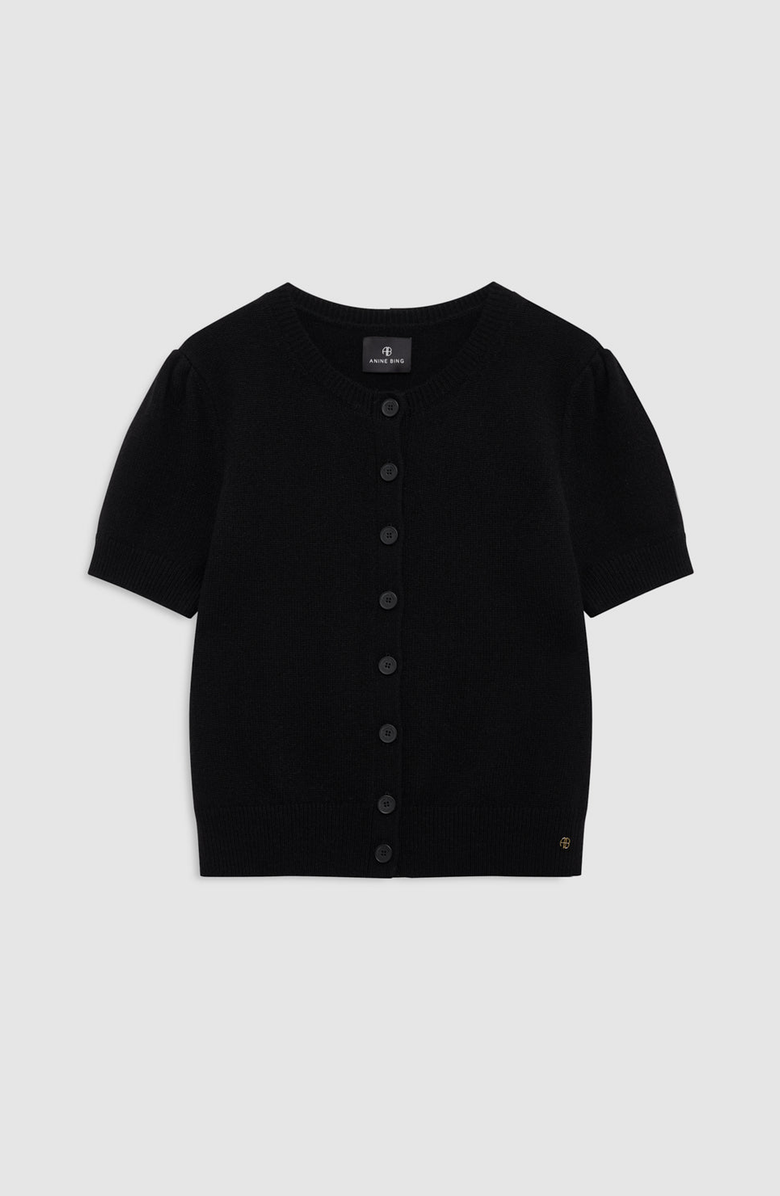 ANINE BING Gracie Cardigan, Alternate, color, Black