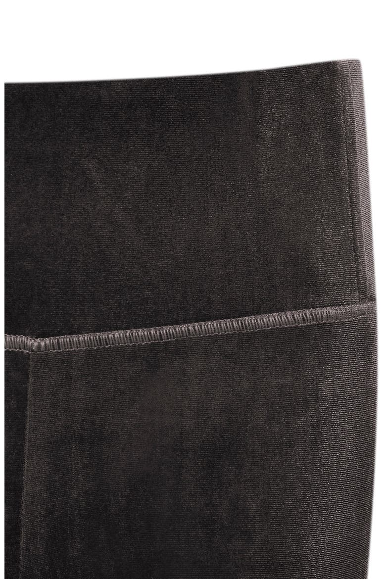 Cora High Waist Velvet Leggings, Alternate, color, DARK GREY