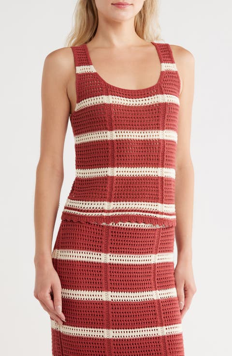 Sardinia Stripe Cotton Sweater Tank