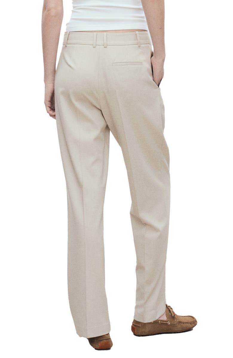 MANGO Pleated Straight Leg Pants, Alternate, color, 