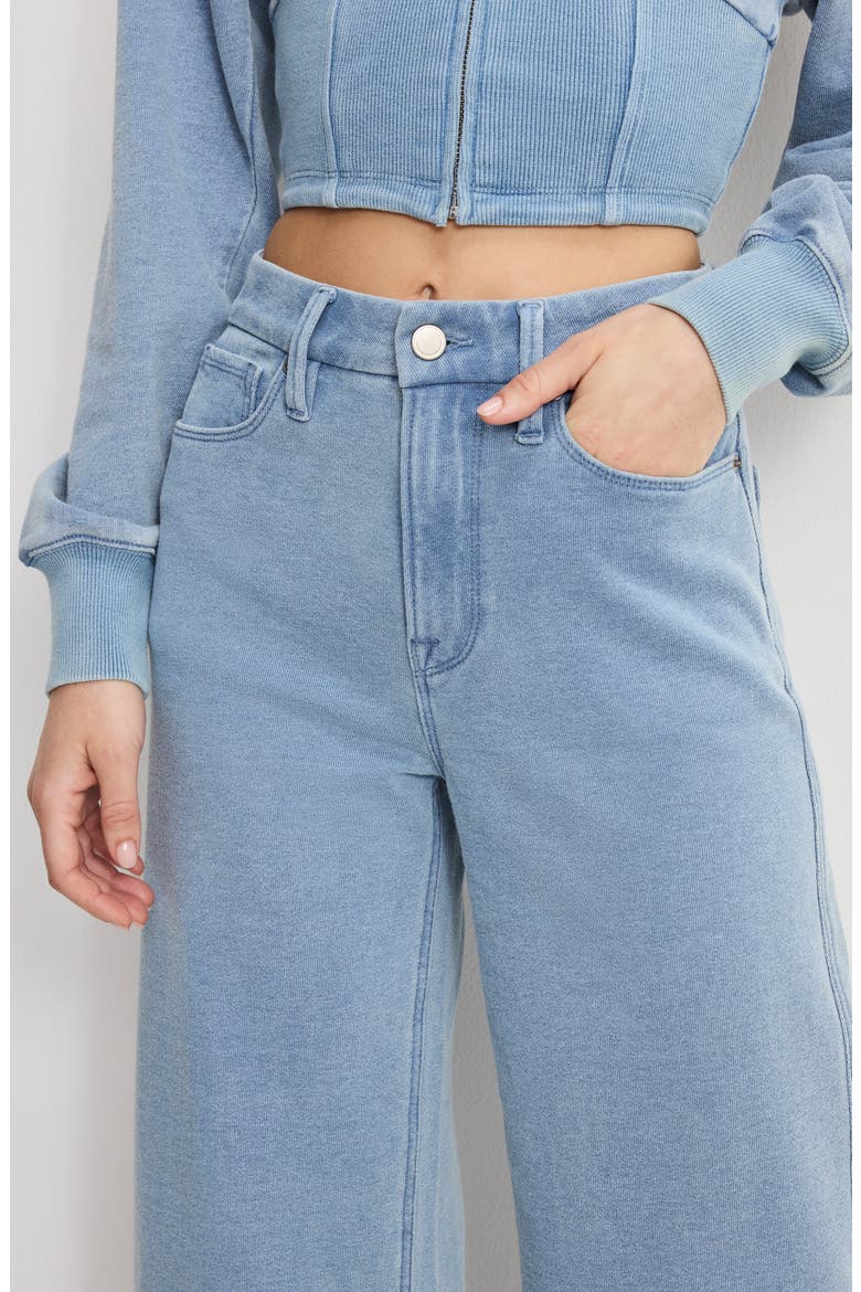 Jeanius Good Skate High Waist Crop Wide Leg Jeans, Alternate, color, INDIGO1157