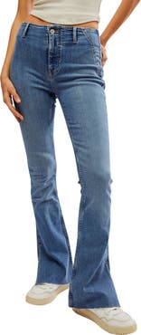 Free People Level Up Side Slit Bootcut Jeans