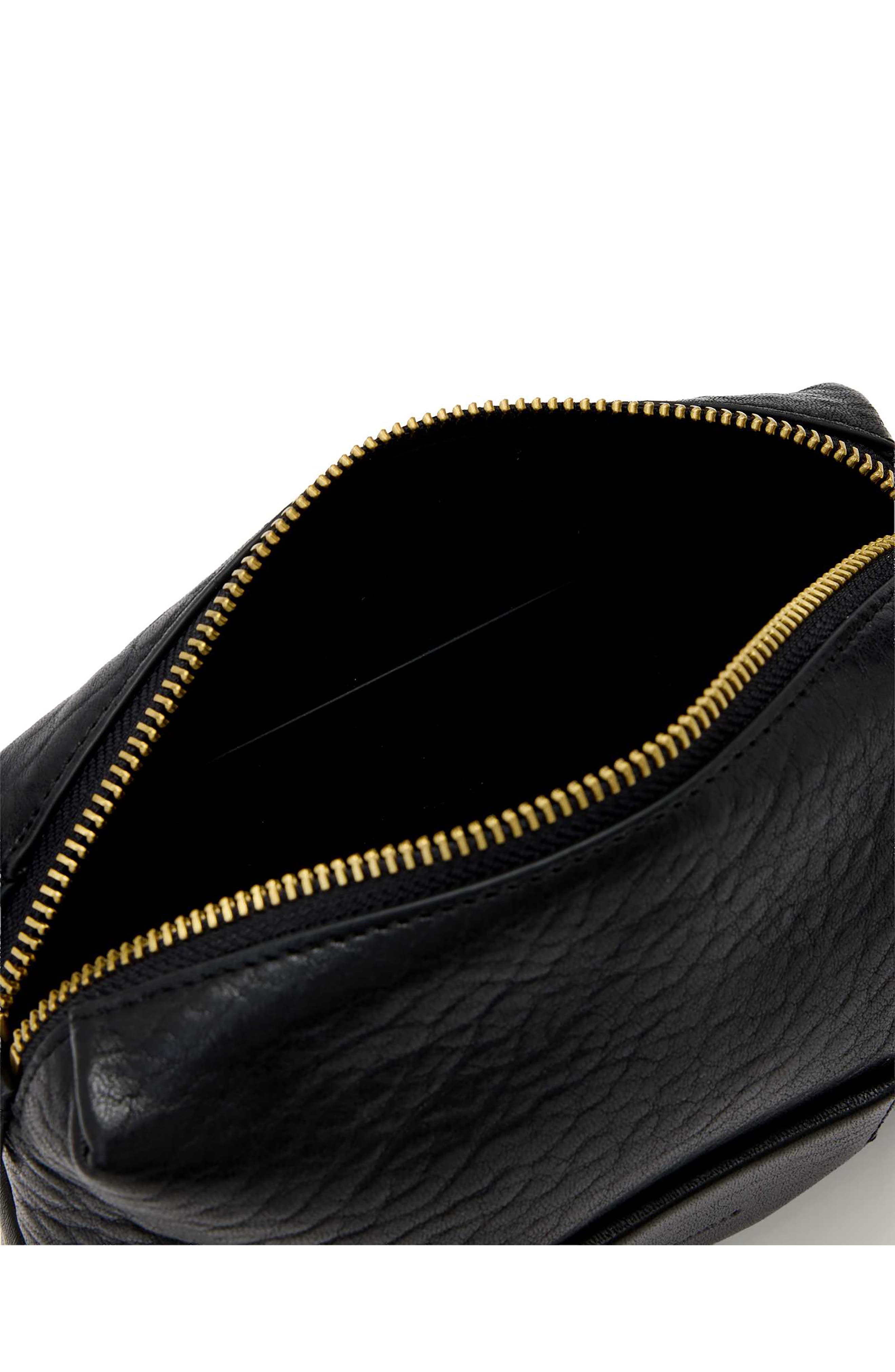 AllSaints Micro Ares Crossbody Bag, Alternate, color, Black