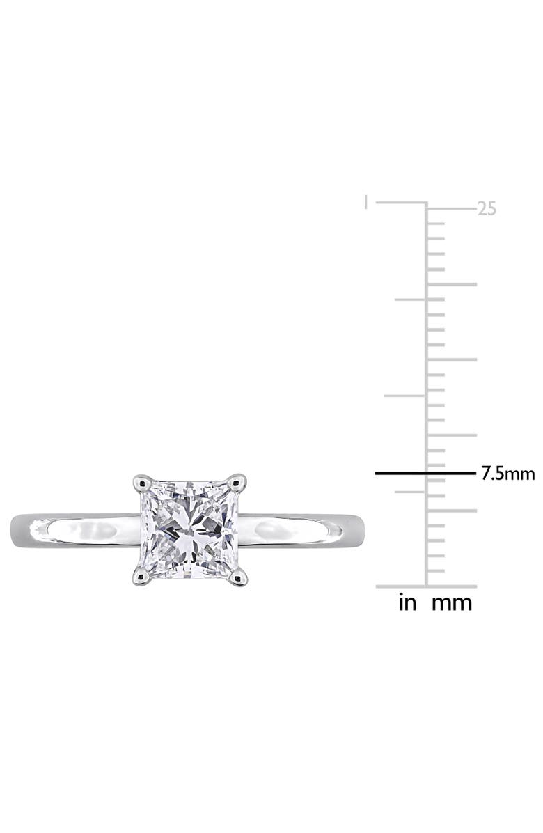 Julianna B. Lab-Grown Diamond Princess Solitaire Ring 10k, Alternate, color, White Gold