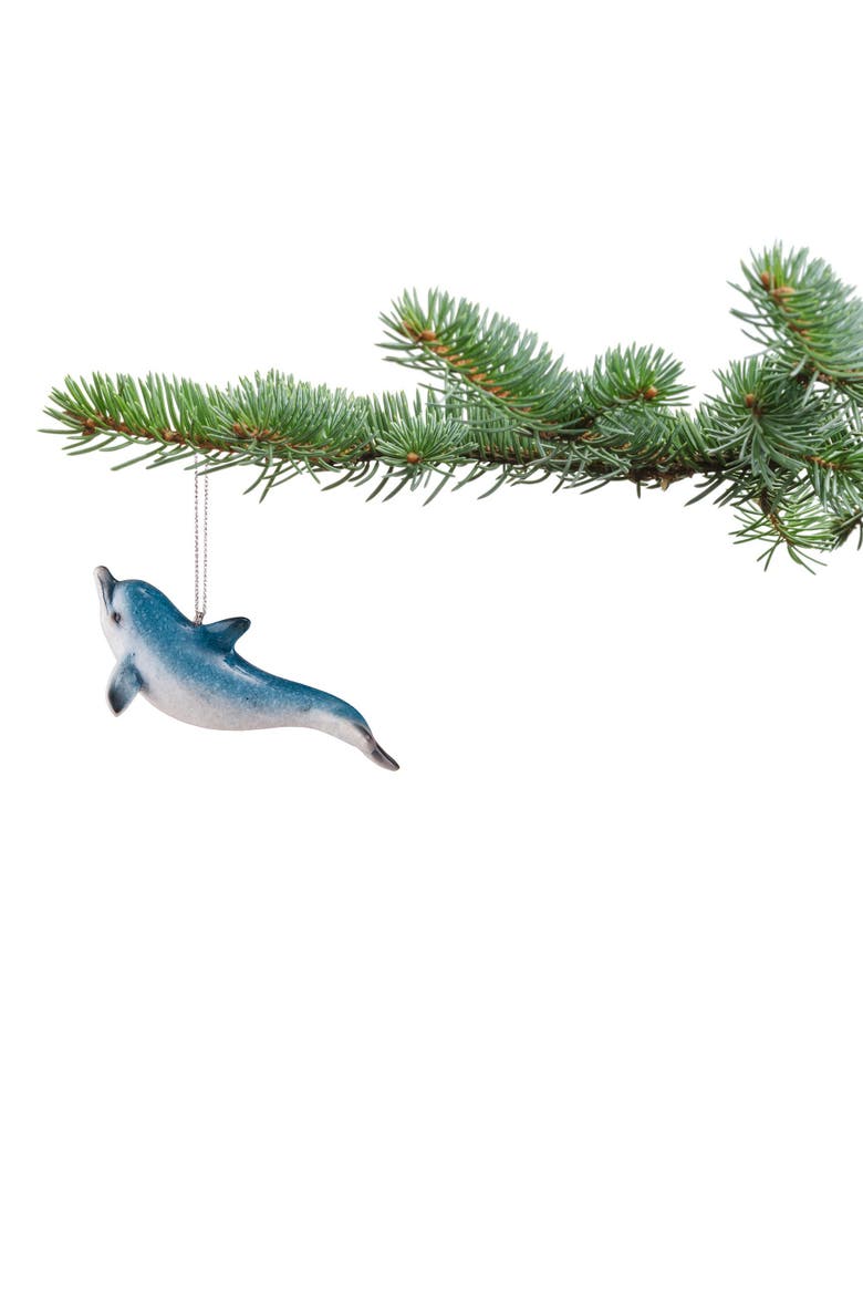 Cozumel Reef Dolphin Ornament, Alternate, color, Blue
