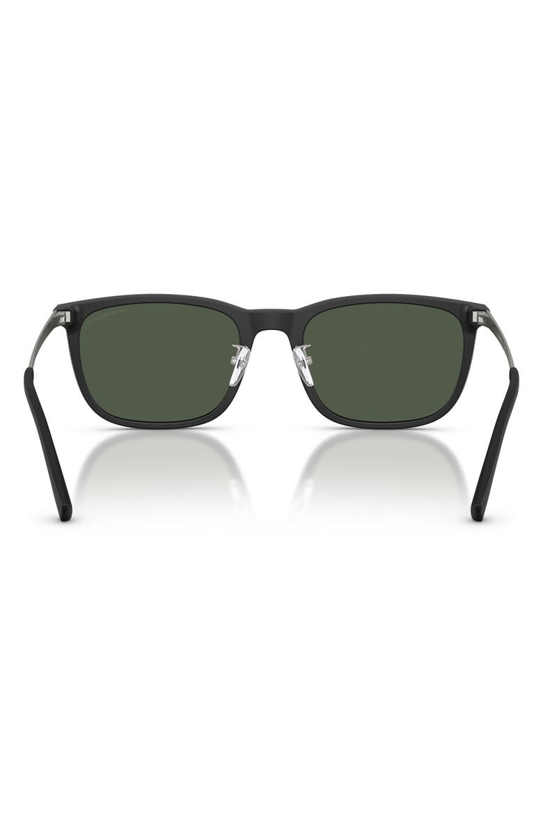 Emporio Armani 56mm Polarized Square Sunglasses, Alternate, color, 