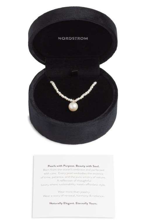 Nordstrom Freshwater Pearl Long Pendant Necklace In Metallic