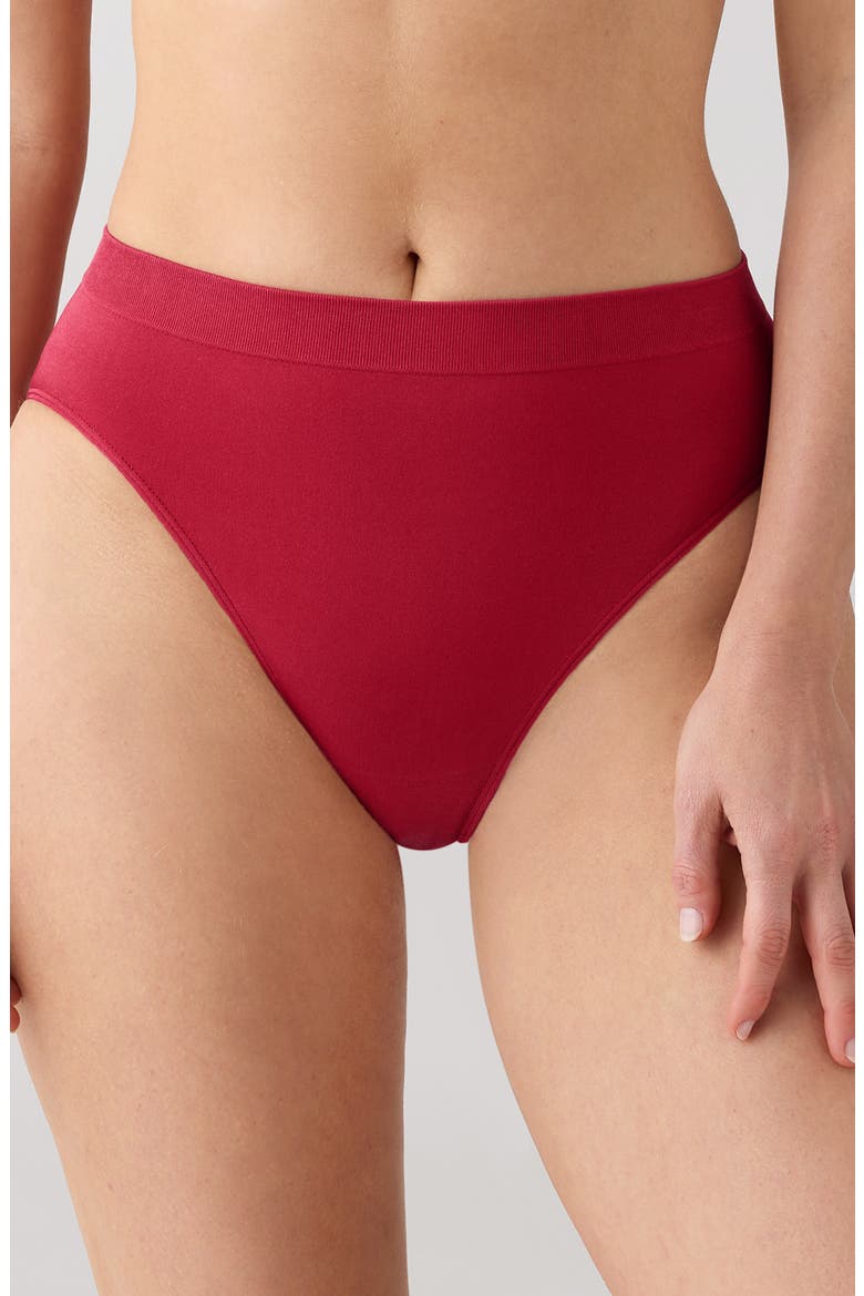 B-Smooth® High Cut Briefs, Main, color, REGINA RED