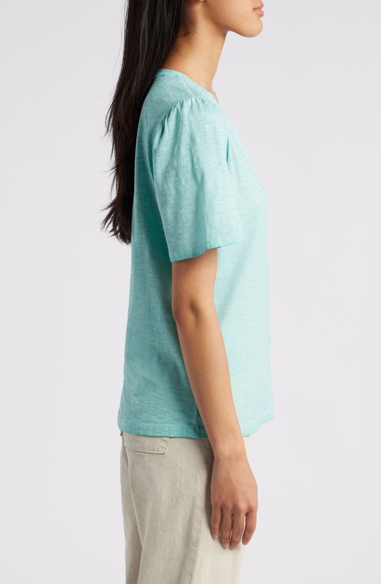 NZT by NIC+ZOE Split Neck Cotton T-Shirt, Alternate, color,