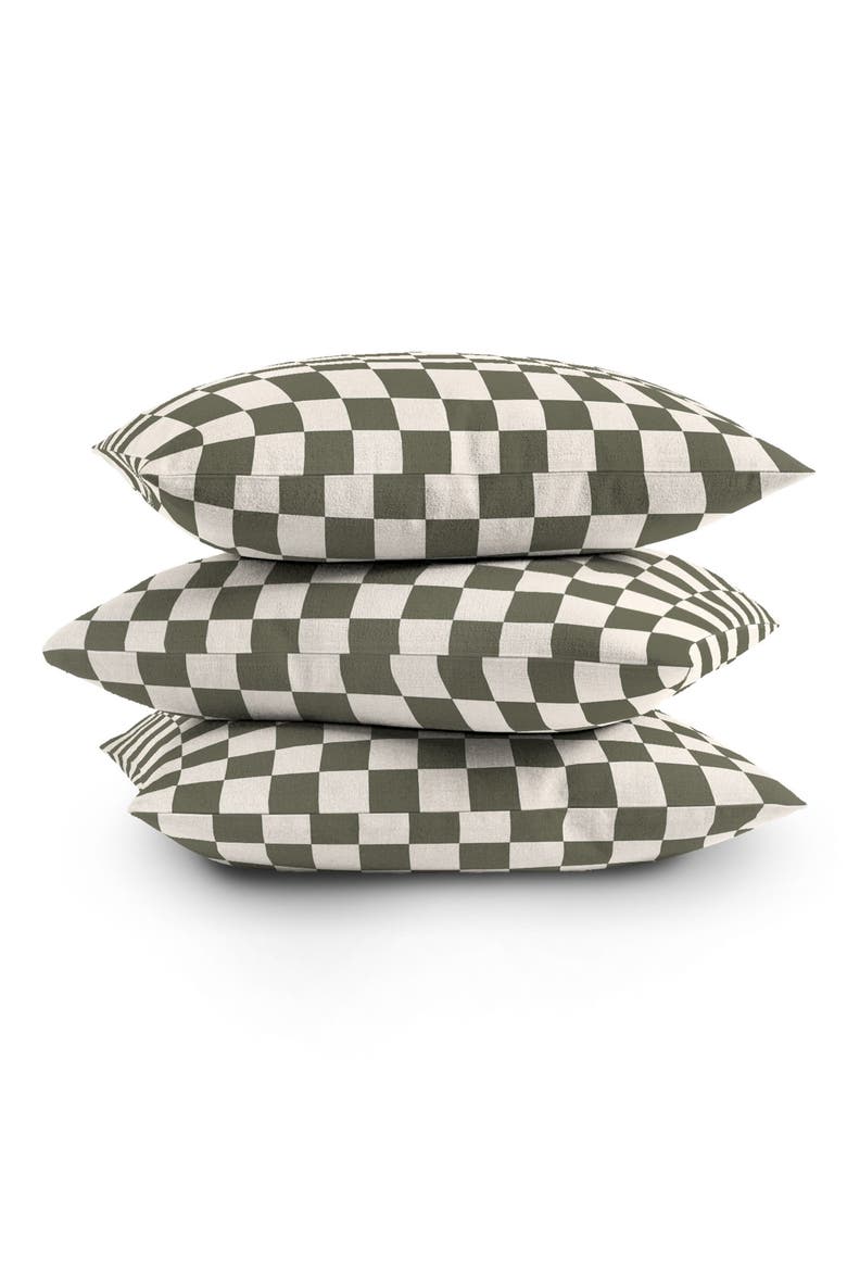 Checkered Board Accent Pillow, Alternate, color, CREAM