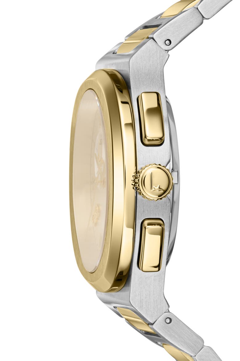 Elliptical Two-Tone Bracelet Strap Chronograph Watch, 38mm, Alternate, color, TTE