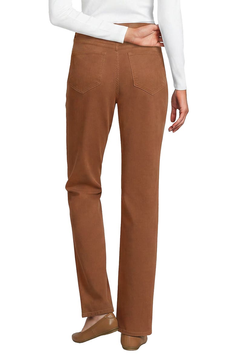 Fine Wale Embroidery Corduroy High Rise Straight Leg Pants, Alternate, color, Maple Toffee