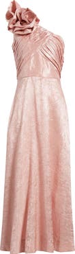 Tahari ASL Rosette One-Shoulder Ball Gown