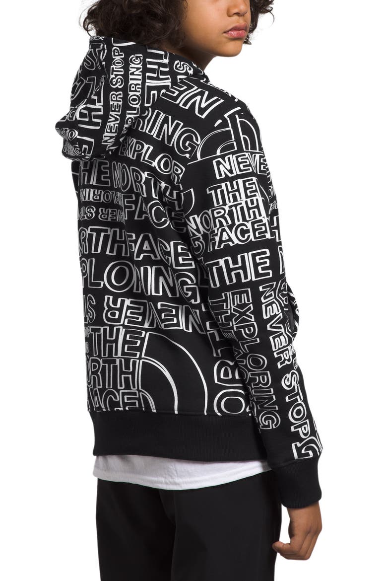 Kids' Camp Fleece Pullover Hoodie, Alternate, color, TNF BLACK TNF MARKER LOGO