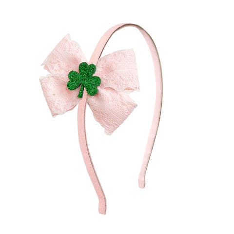 Shamrock Lace St. Patrick's Day Bow Headband (Toddler & Little Kid)