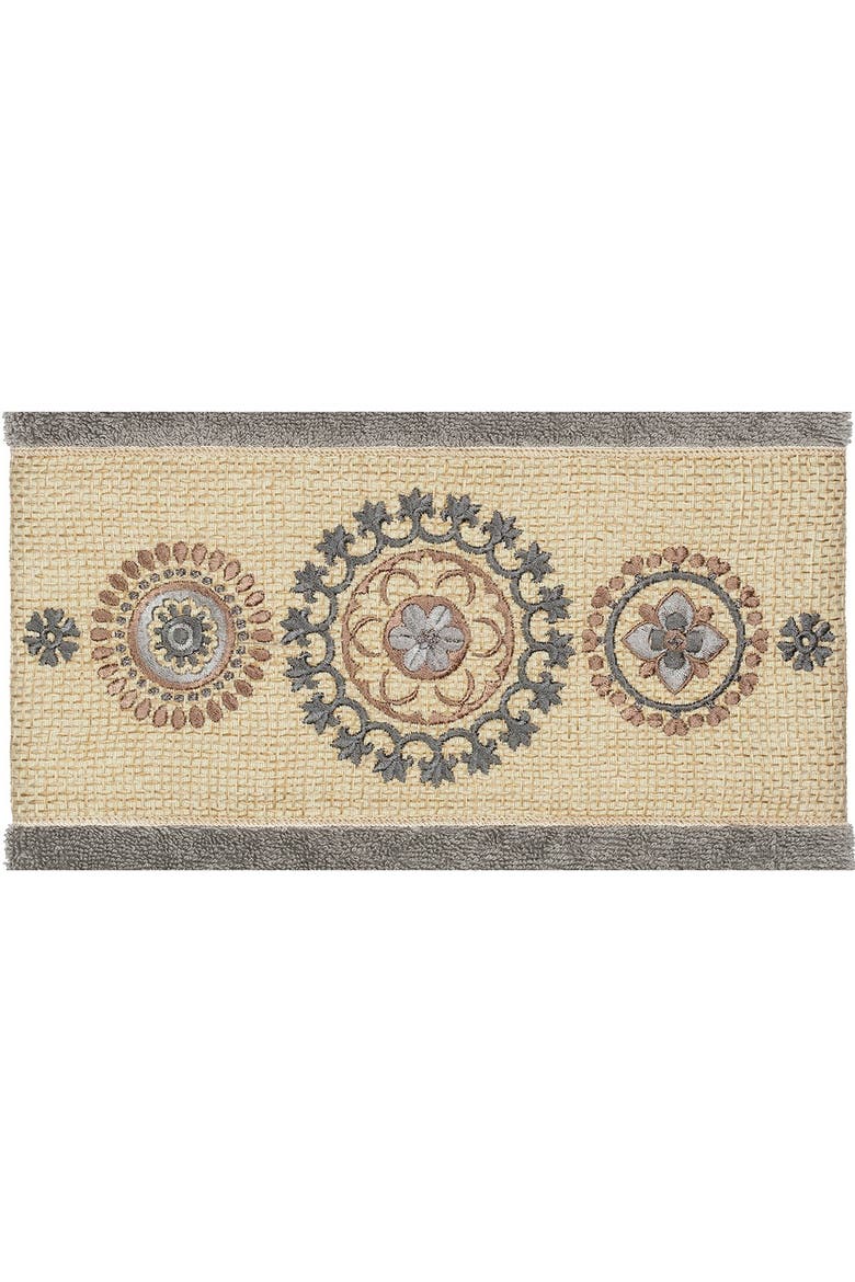 Turkish Cotton Geometric Design Bath Towel - Dark Grey - Set of 2, Alternate, color, DARK GREY