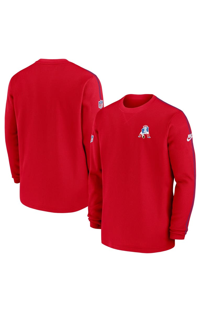 Nike Men's Nike Red New England Patriots Alternate Logo Coach Long Sleeve Top, Alternate, color,