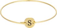 Adornia Tarnish Resistant 18K Gold Plated Initial Bangle Bracelet
