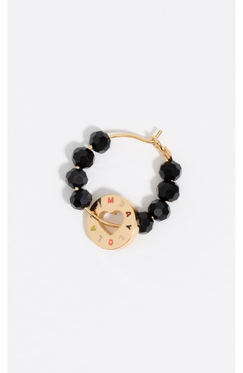 Bimba Y Lola Crystal Logo Hoop Earring In Gold