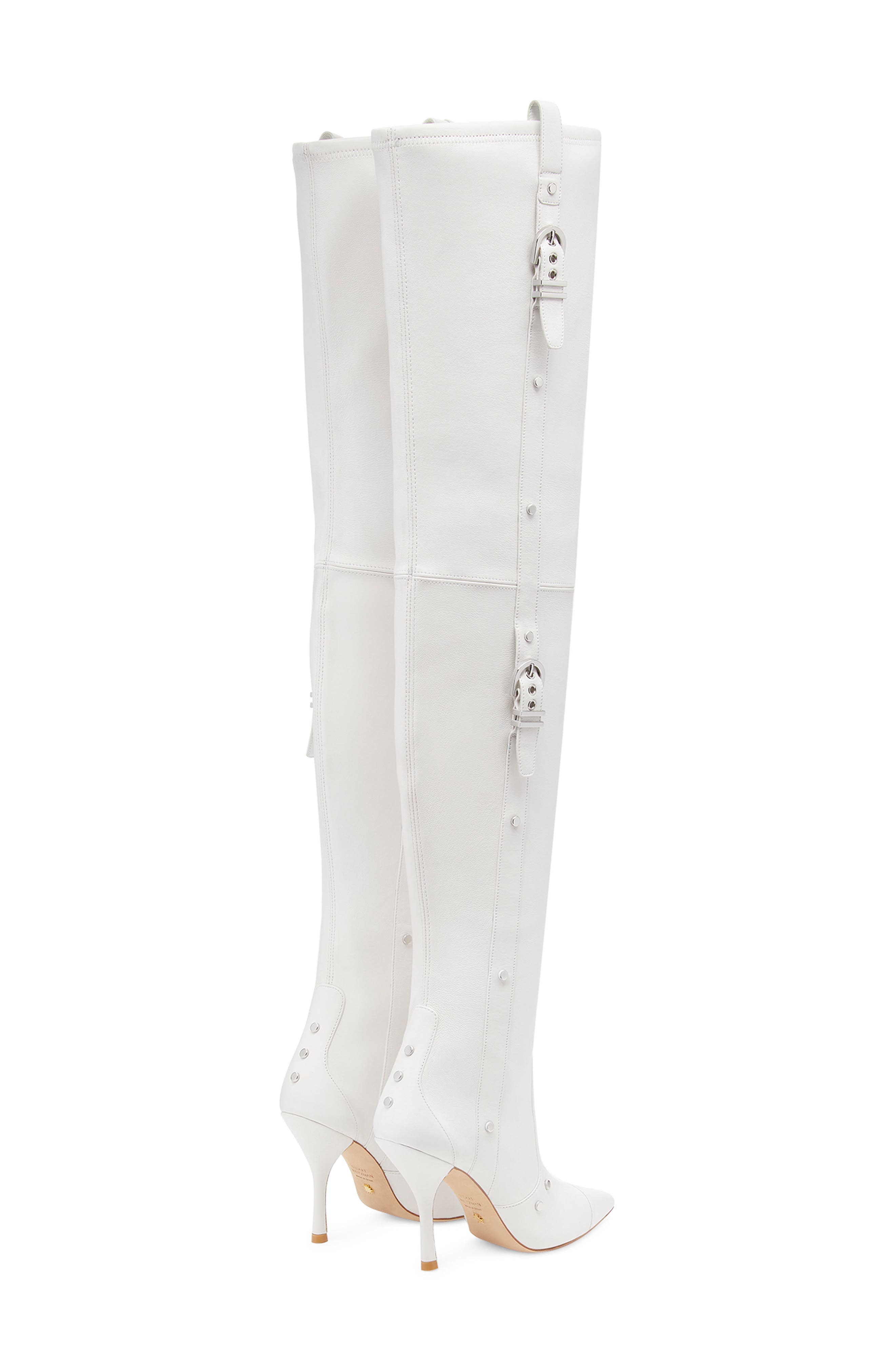 Ultrastuart Maverick 100 Stretch Thigh High Boot, Alternate, color, WHITE.