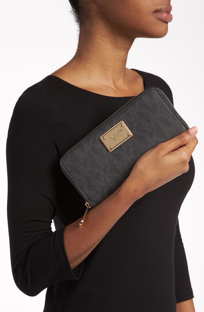 MICHAEL Michael Kors 'Jet Set' Zip Around Wallet, Alternate, color,