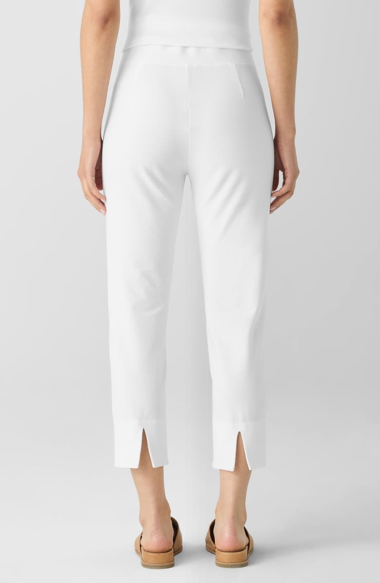 Eileen Fisher Back Slit Crop Straight Leg Pants, Alternate, color, White
