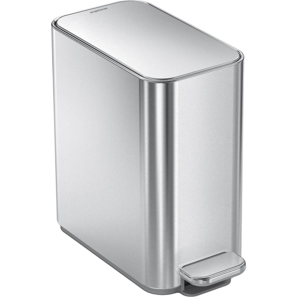 Simplehuman 5l Slim Step Trash Can In Gray