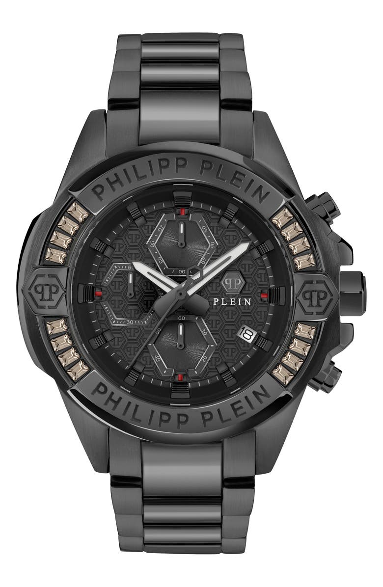 PHILIPP PLEIN The $kull Chronograph Bracelet Watch, 44mm, Main, color,