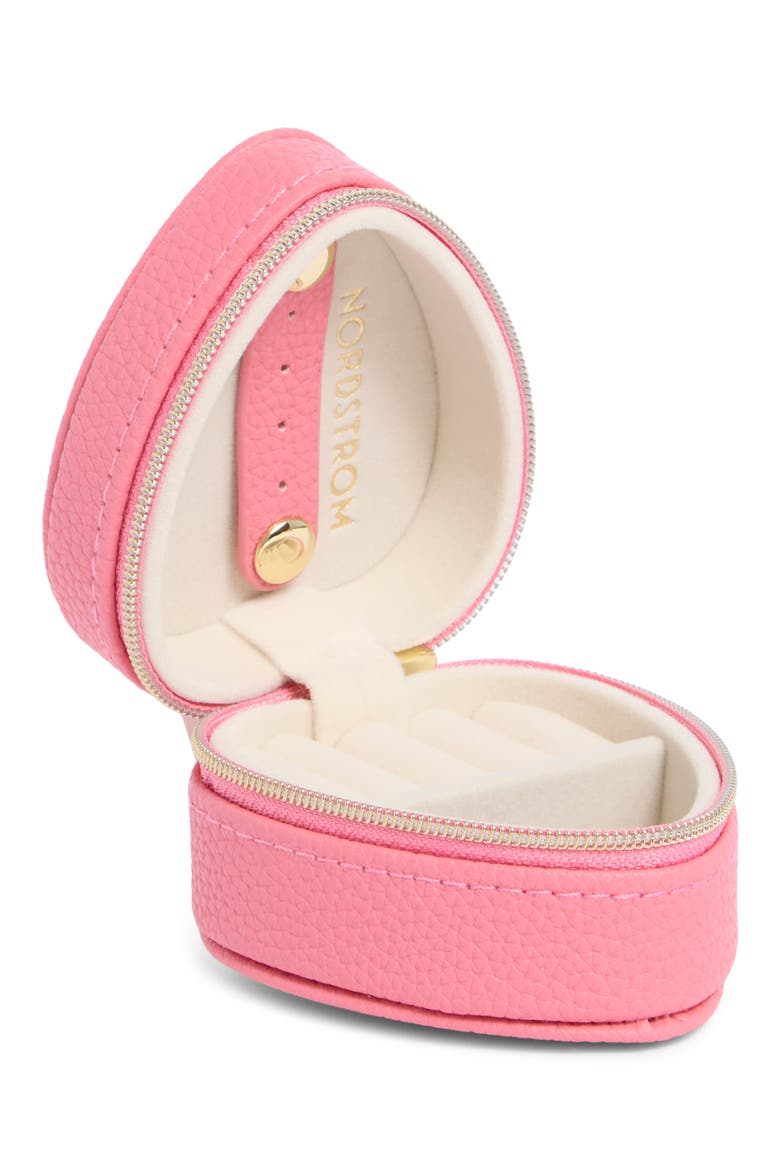 Studded Strawberry Jewelry Box, Alternate, color, PINK- GOLD