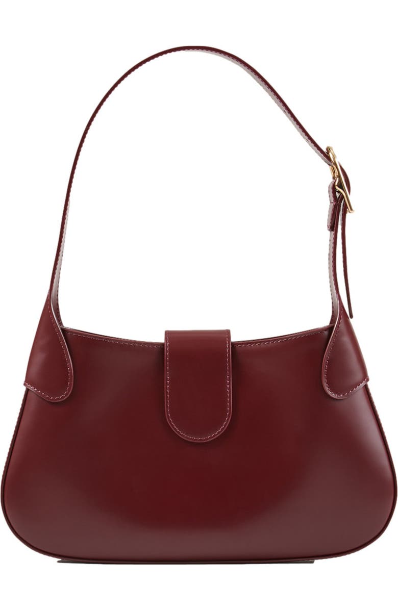 SANDRO Janet bag in certified leather, Alternate, color, Bordeaux