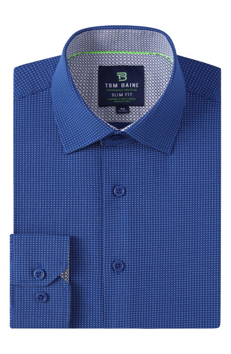 TOM BAINE Printed Performance Slim Fit Dress Shirt, Alternate, color,