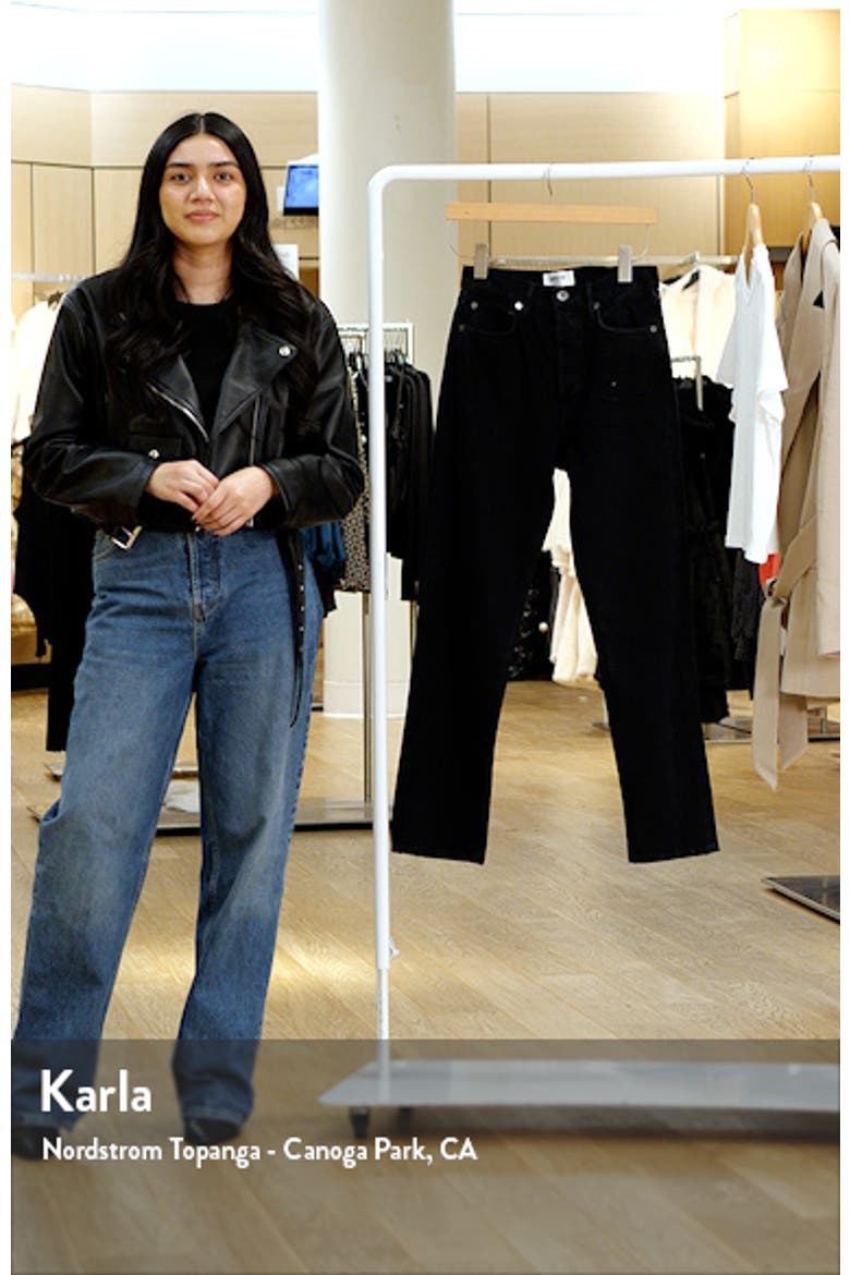'90s Pinch Waist High Waist Straight Leg Jeans video