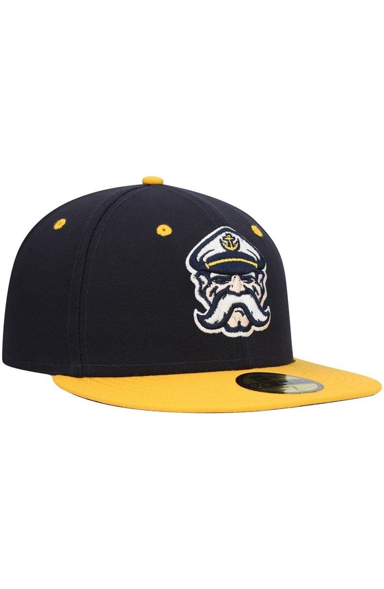 New Era Men's New Era Navy Lake County Captains Authentic Collection Team Alternate 59FIFTY Fitted Hat, Alternate, color, Navy