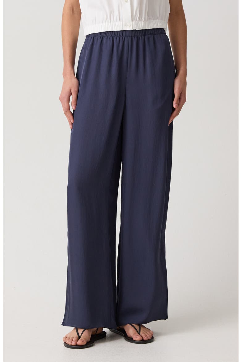 Slit Hem Wide Leg Pants, Main, color, NOCTURNE NAVY