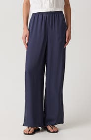 Theory Slit Hem Wide Leg Pants