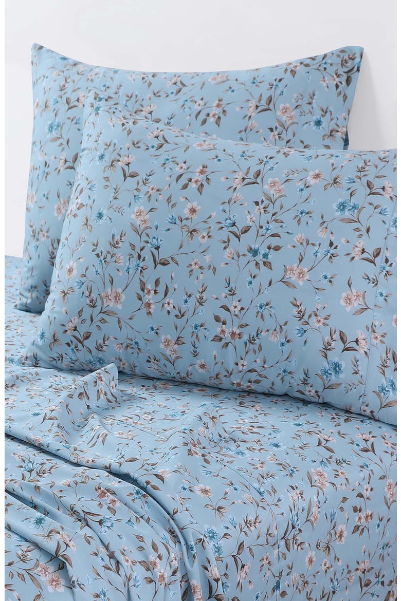 300 Thread Count Organic Cotton Sheet Set, Alternate, color, BLUE