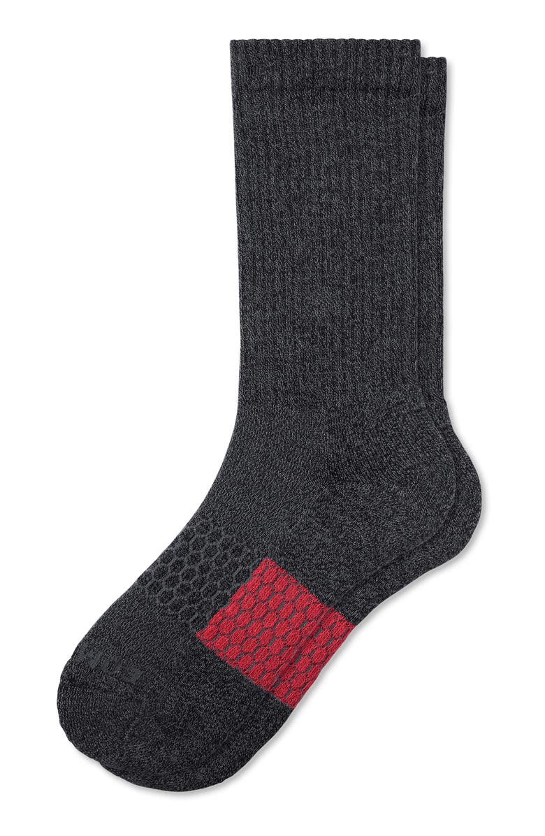 Bombas Marl Calf Crew Socks, Main, color, 