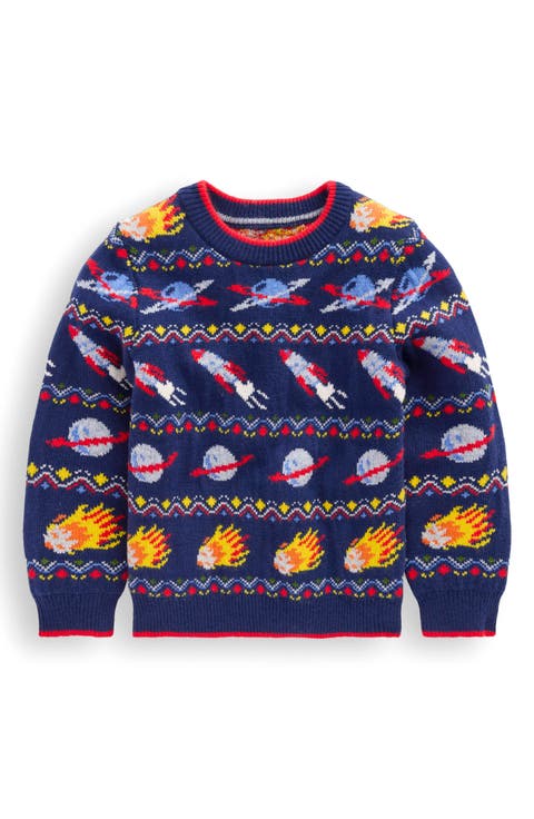 Kids' Outer Space Fair Isle Crewneck Sweater (Toddler, Little Kid & Big Kid)