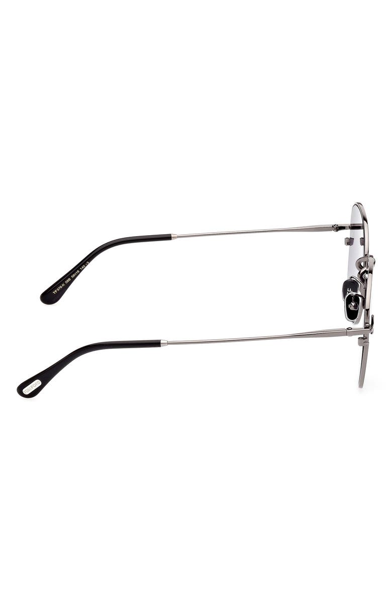 TOM FORD Round 56mm Sunglasses, Alternate, color,