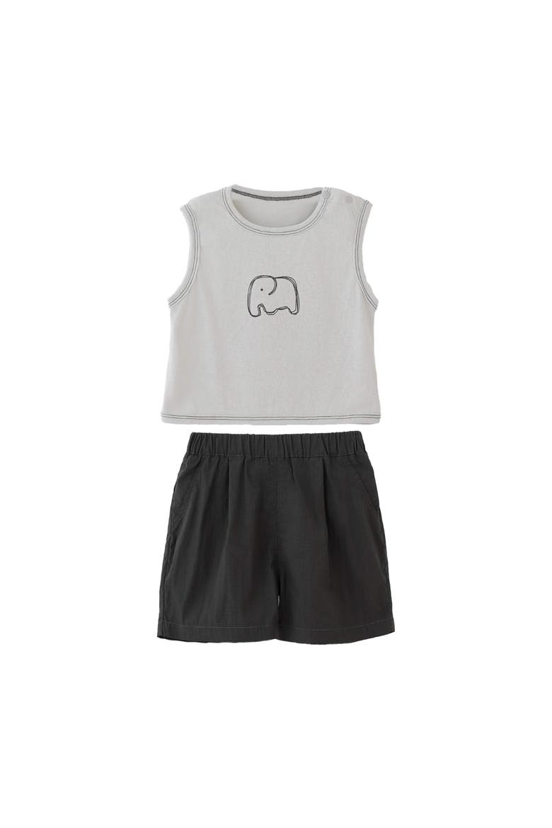 Elephant Short Set, Main, color, Brown