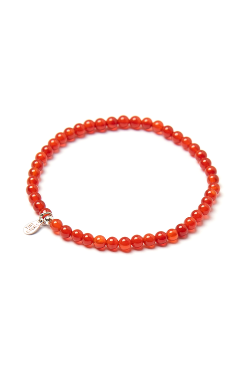 Tiny Rituals Carnelian Energy Bracelet In Red/orange