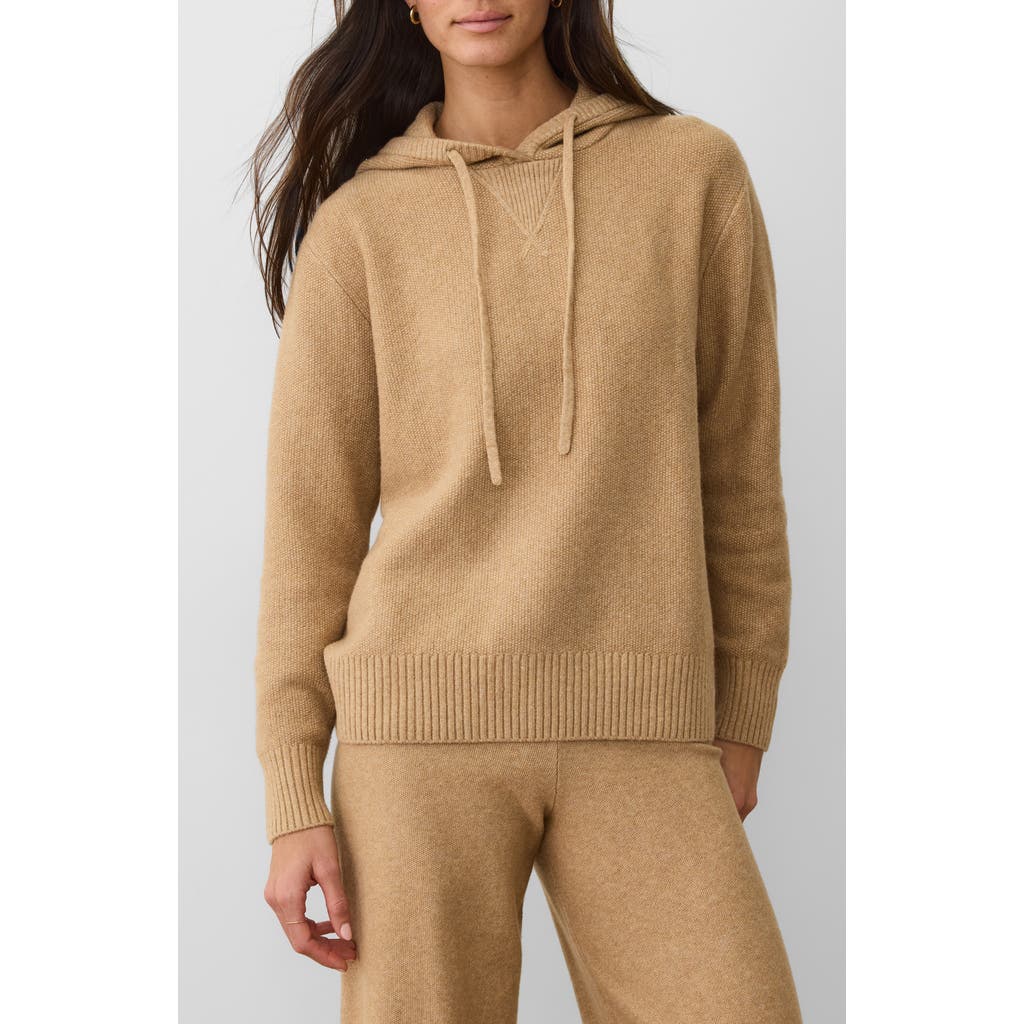 Marine Layer Chalet Knit Hoodie In Brown