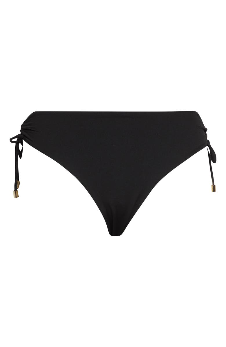 Max Mara Sandra Ruched Bikini Bottoms, Alternate, color, Black