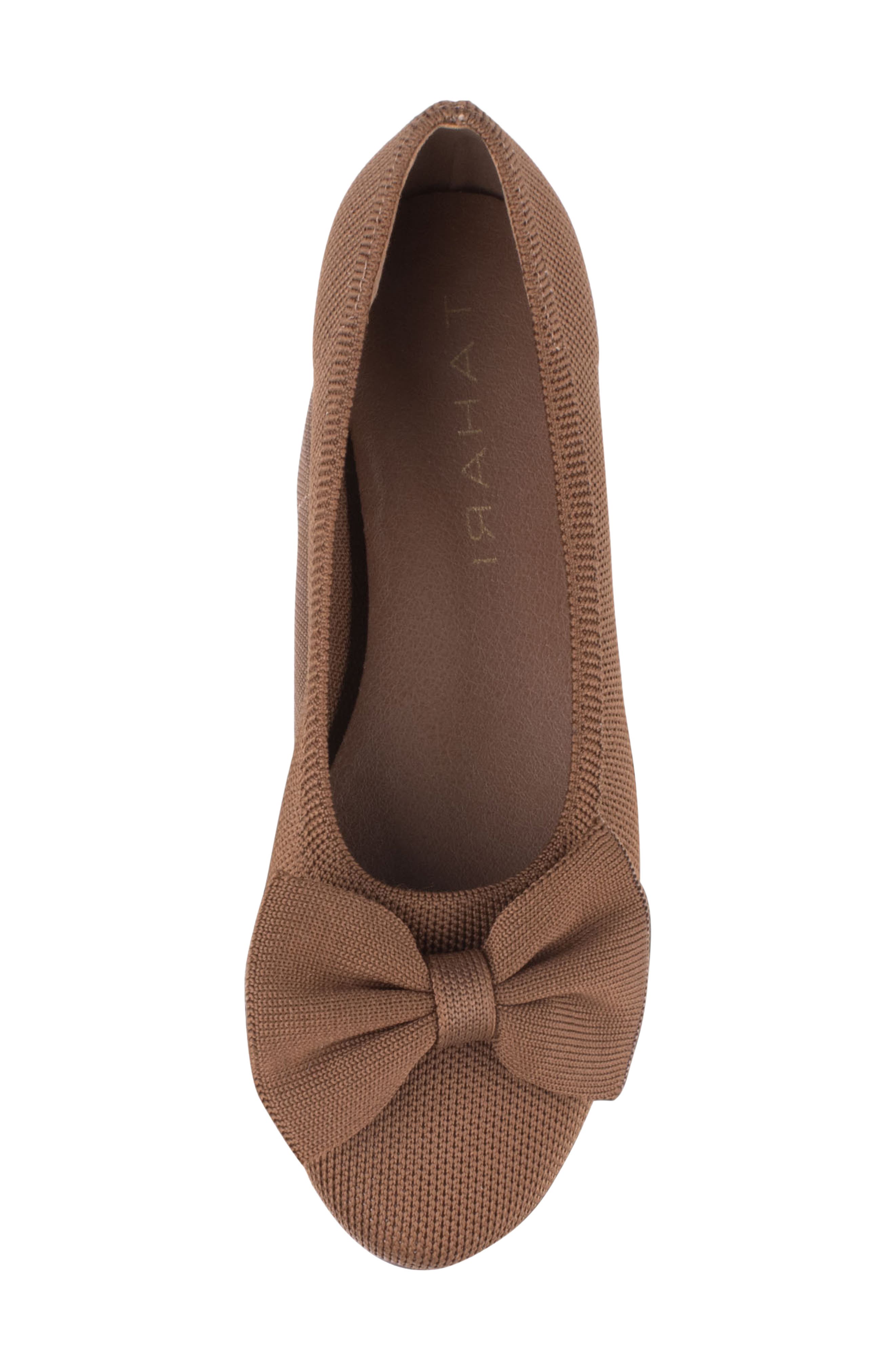 Casablanca Bow Flat, Alternate, color, BROWN