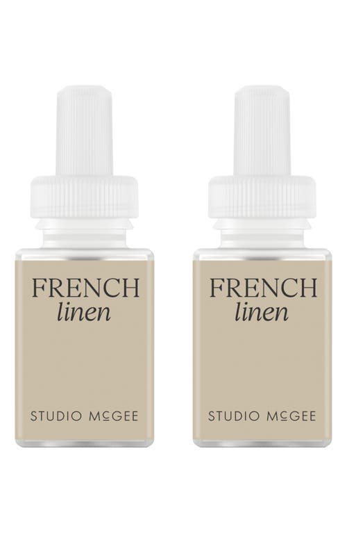 Pura X Studio Mcgee French Linen 2-pack Diffuser Fragrance Refills In French Linen