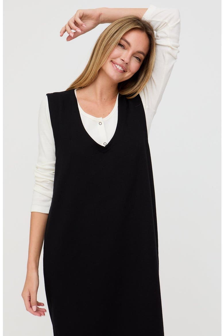 Organic Cotton Quinn Dress, Alternate, color, Black