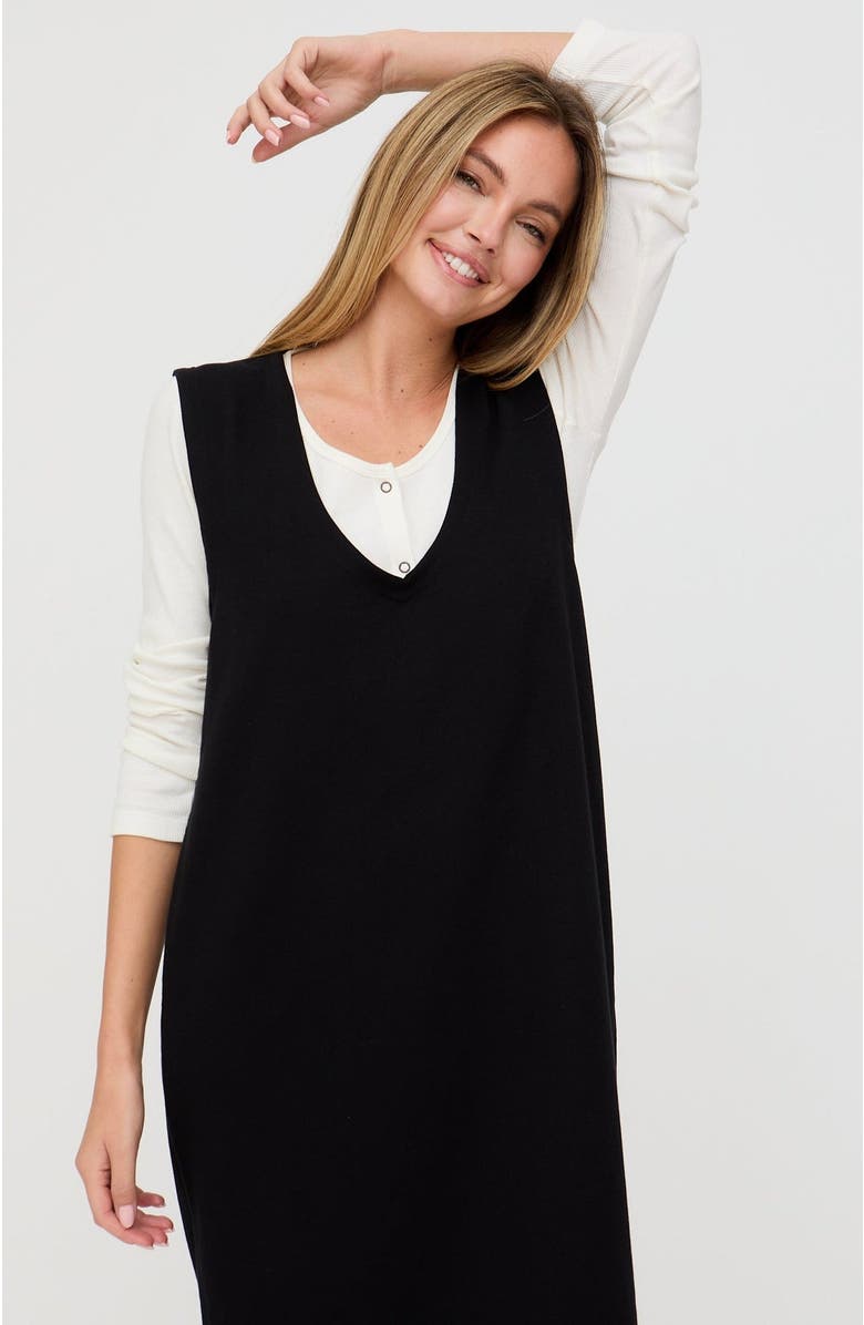 Turtledove London Organic Cotton Quinn Dress, Alternate, color, Black