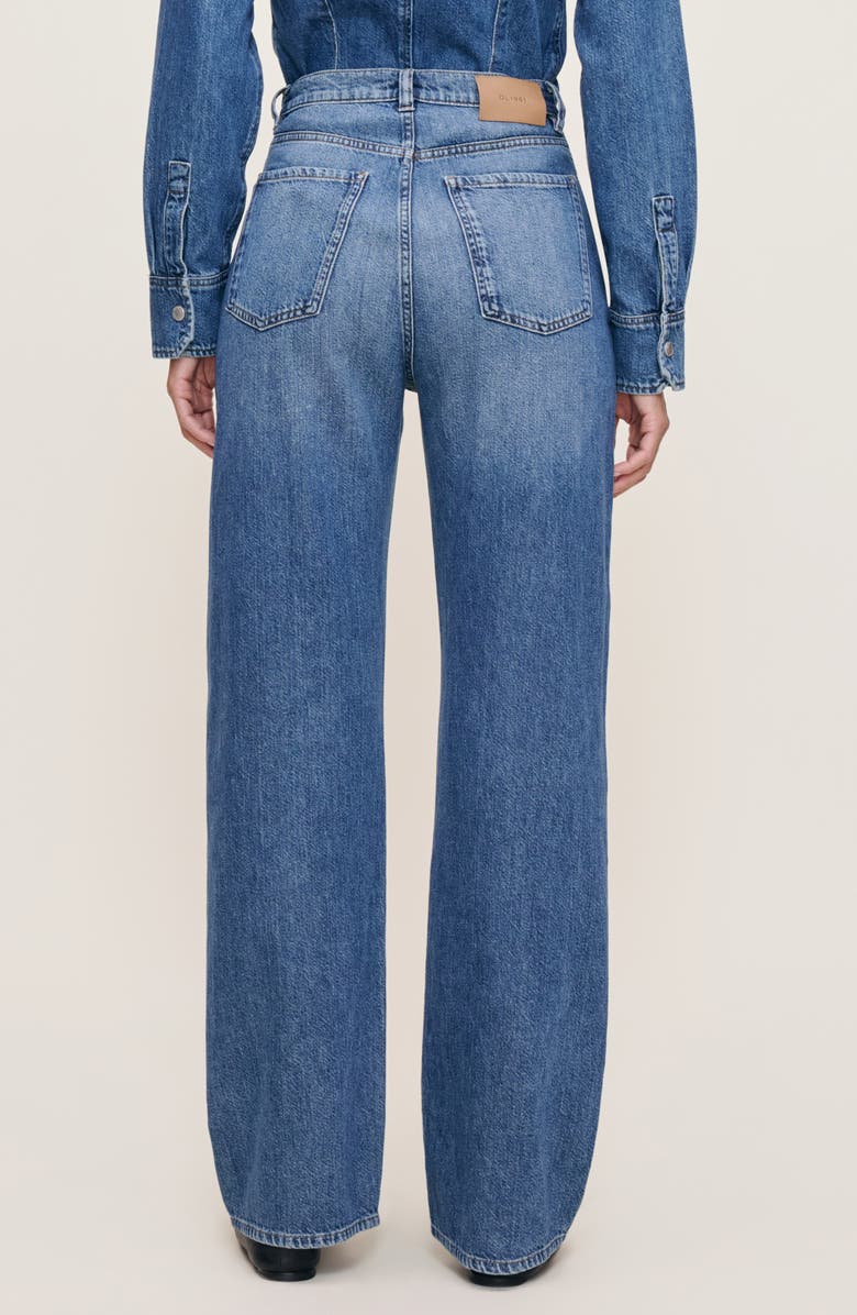 DL1961 Karmine Refined SculptSystem Aura High Rise Wide Leg Jeans, Alternate, color, Lapis