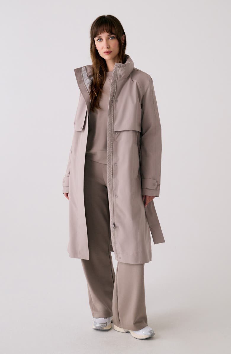 Lole Alizé Rain Trench Coat, Alternate, color, Pebble