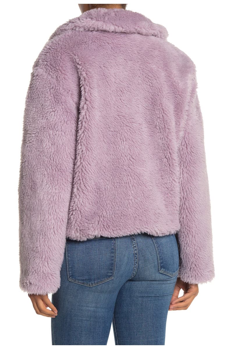 Avec Les Filles Cropped Faux Fur Jacket, Alternate, color, 